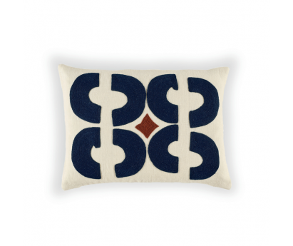 COUSSIN LIN BAHIA - INDIGO - 40x55CM