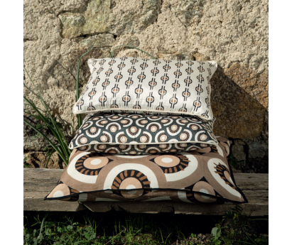 Coussin ELITIS en soie - Louisa - Shadowy