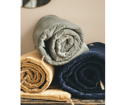 Sofa Cover en velours lavé Laurier, 85 x 185 cm, CARAVANE