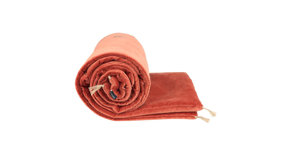 Sofa Cover en velours lavé Rooibos, 85 x 185 cm, CARAVANE