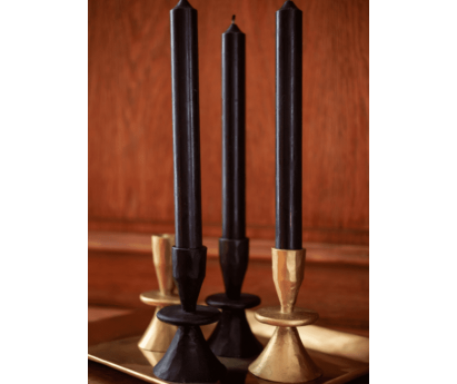 Bougeoir Mai en fer martelé, noir, CARAVANE