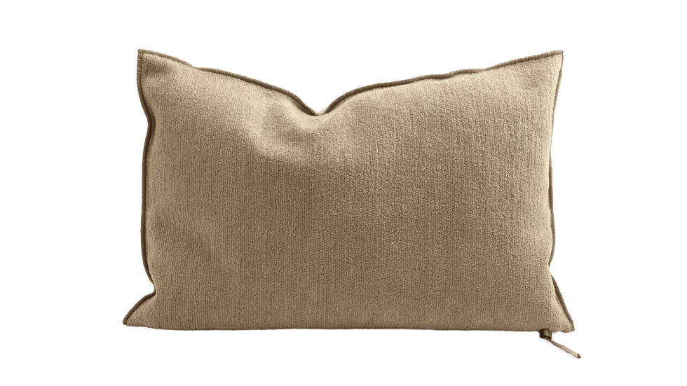 COUSSIN VICE VERSA TOILE TUFTÉE UPCYCLÉE - CAPPUCCINO - 2 DIMENSIONS