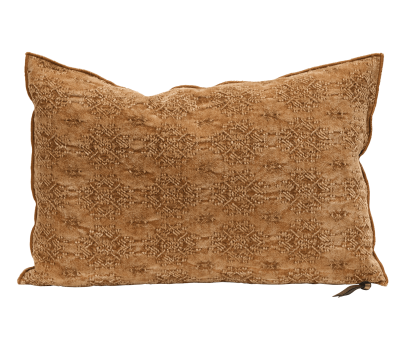 COUSSIN VICE VERSA JACQUARD STONE WASHED KILIM - TERRACOTTA - 2 DIMENSIONS