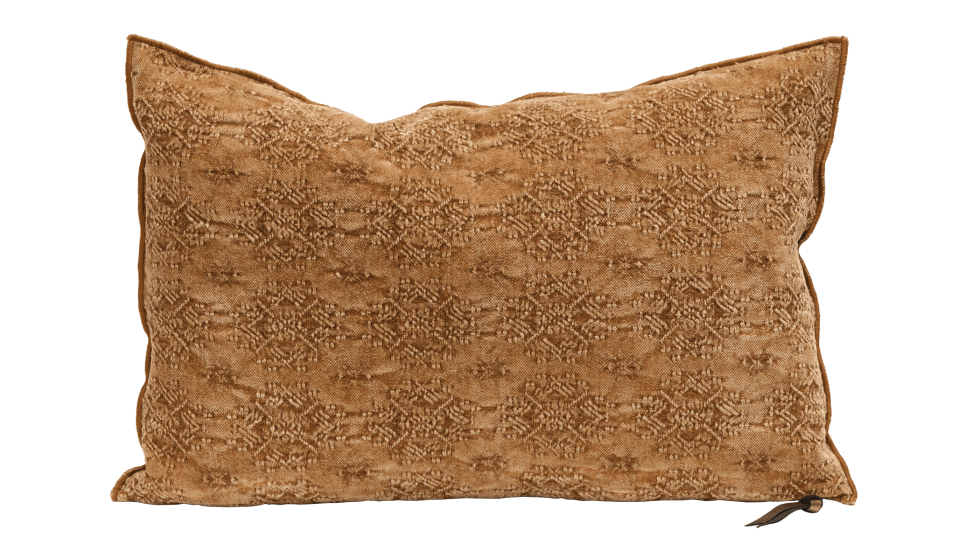 COUSSIN VICE VERSA JACQUARD STONE WASHED KILIM - TERRACOTTA - 2 DIMENSIONS