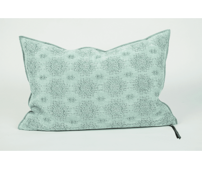 COUSSIN VICE VERSA JACQUARD STONE WASHED KILIM - AQUA - 2 DIMENSIONS