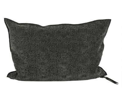 COUSSIN VICE VERSA JACQUARD STONE WASHED KILIM - CHARBON - 2 DIMENSIONS