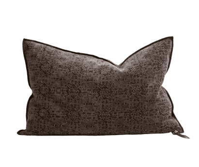 COUSSIN VICE VERSA JACQUARD STONE WASHED KILIM - BROWNIE - 2 DIMENSIONS