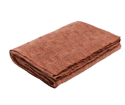 PLAID VICE VERSA JACQUARD STONE WASHED KILIM - ARGILE - 135x200cm