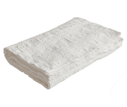 PLAID VICE VERSA JACQUARD STONE WASHED KILIM - BLANC - 135x200cm