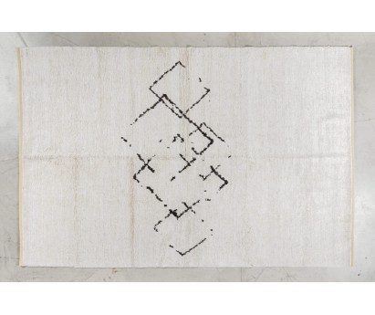 TAPIS EN FILS DE CHANVRE ANCIEN - 168x251cm