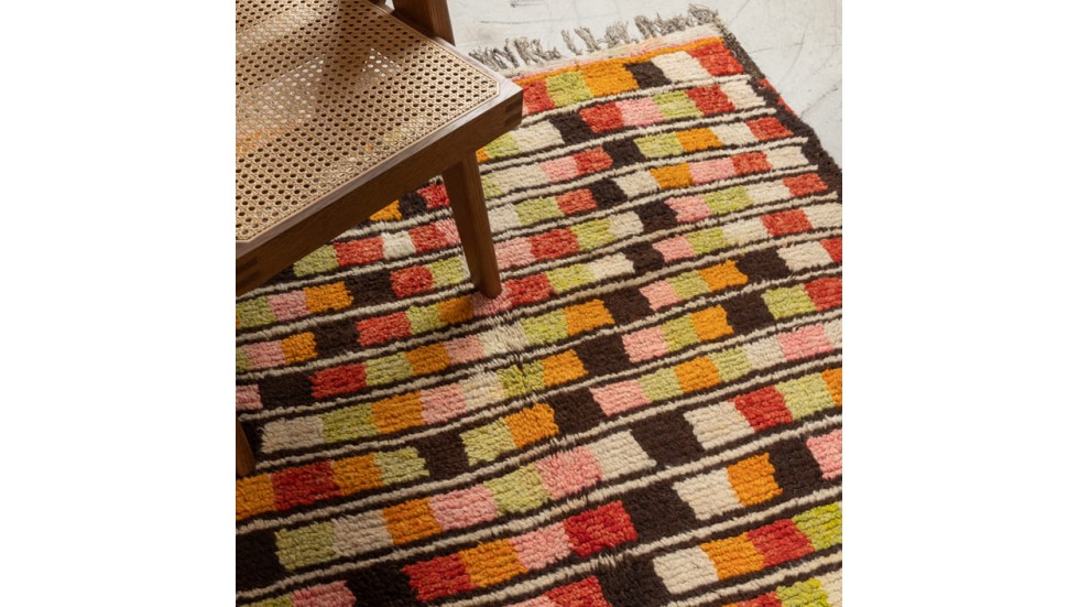 TAPIS TELOUET ANCIEN 100% LAINE - COLLECTION PARTICULIÈRE DE FRANÇOISE DORGET - 135x395cm