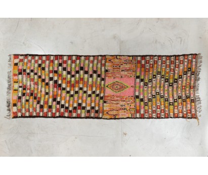 TAPIS TELOUET ANCIEN 100% LAINE - COLLECTION PARTICULIÈRE DE FRANÇOISE DORGET - 135x395cm