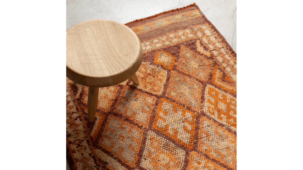 TAPIS HERKI 100% LAINE NOUÉ MAIN - 89x358cm TAPIS HERKI 100% LAINE NOUÉ MAIN - 89x358cm