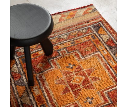 TAPIS HERKI 100% LAINE NOUÉ MAIN - 90x340cm