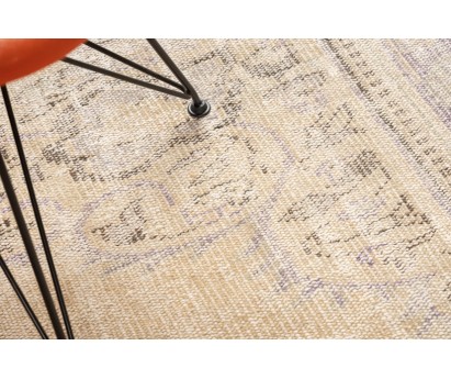 TAPIS VINTAGE ANCIEN BEIGE 100% LAINE - 194x290cm