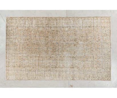 TAPIS VINTAGE ANCIEN BEIGE 100% LAINE - 161x265cm