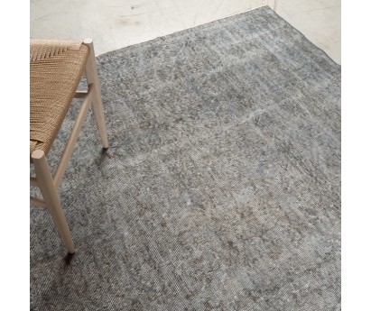TAPIS VINTAGE ANCIEN GRIS 100% LAINE - 210x315cm