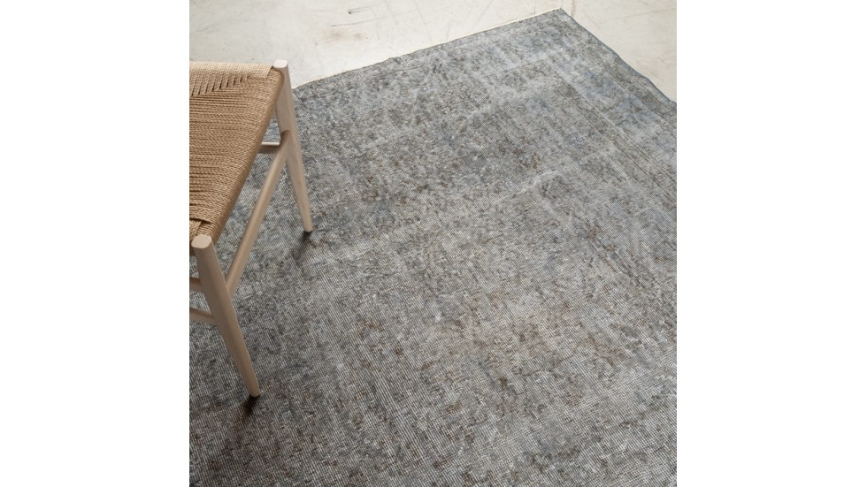 TAPIS VINTAGE ANCIEN GRIS 100% LAINE - 210x315cm