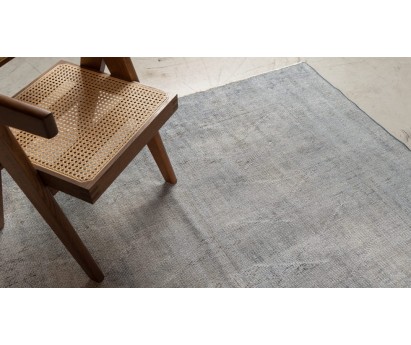 TAPIS VINTAGE ANCIEN GRIS 100% LAINE - 203x302cm
