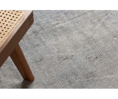 TAPIS VINTAGE ANCIEN GRIS 100% LAINE - 203x302cm