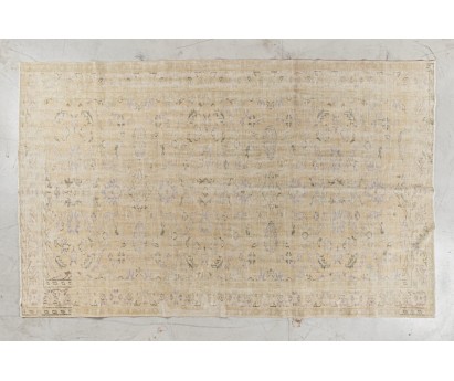 TAPIS VINTAGE ANCIEN BEIGE 100% LAINE - 193x310cm