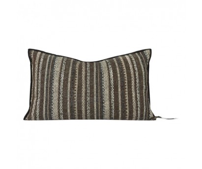COUSSIN VICE VERSA BLACK LINE TOILE BIVOUAC RAYÉE - ÉCORCE - 2 DIMENSIONS