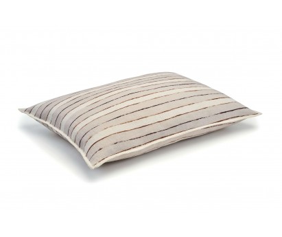 COUSSIN EN LIN SECRET STRIPE - GRÈS - 40cm x 55cm