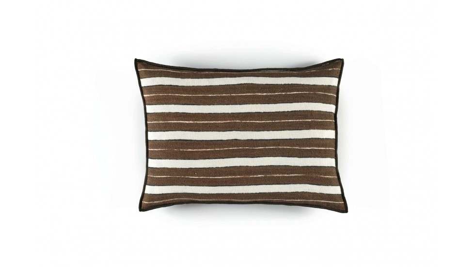 COUSSIN EN LIN SECRET STRIPE - KAKI - 40x55cm COUSSIN EN LIN SECRET STRIPE - KAKI - 40x55cm