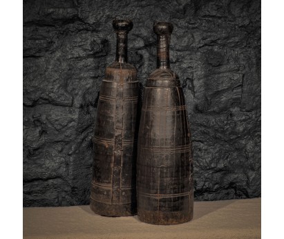 HALTERES ANCIENNES EN BOIS...