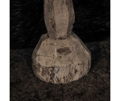 BOUGEOIR ANCIEN EN TECK BLANCHI - 29cm