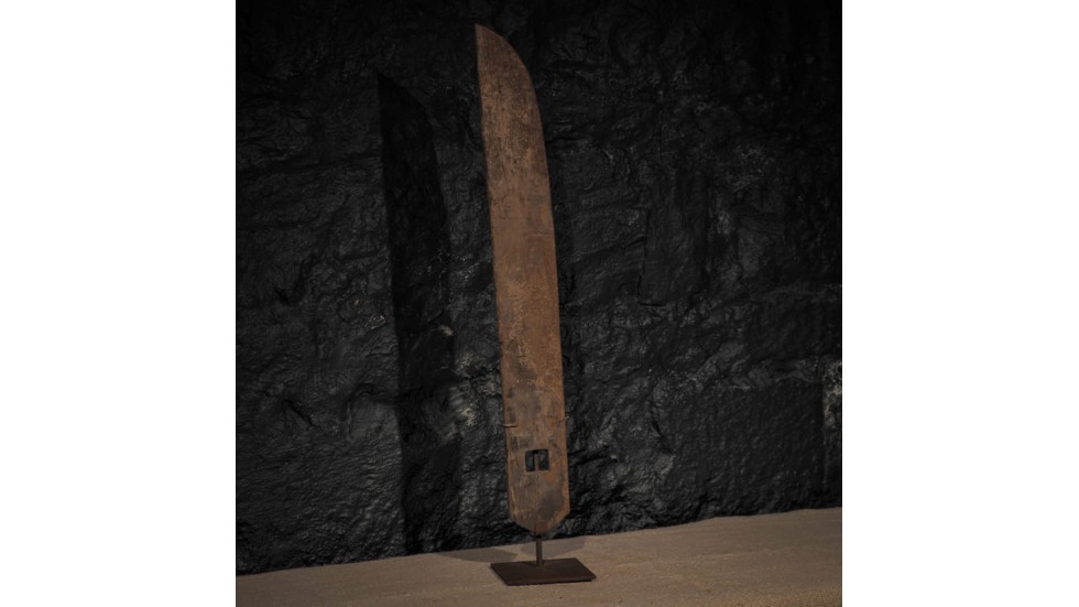 SAFRAN DE PIROGUE ANCIEN EN TECK - BORNEO - 73cm