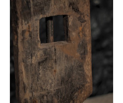SAFRAN DE PIROGUE ANCIEN EN TECK - BORNEO - 73cm