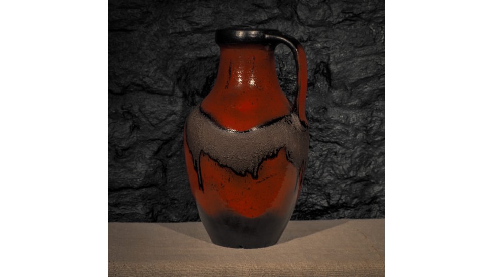 CÉRAMIQUE VINTAGE NOIR & ROUGE - 57cm