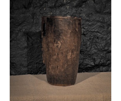 COUPE ANCIENNE EN BOIS EXOTIQUE MASSIF - MAURITANIE - 34cm