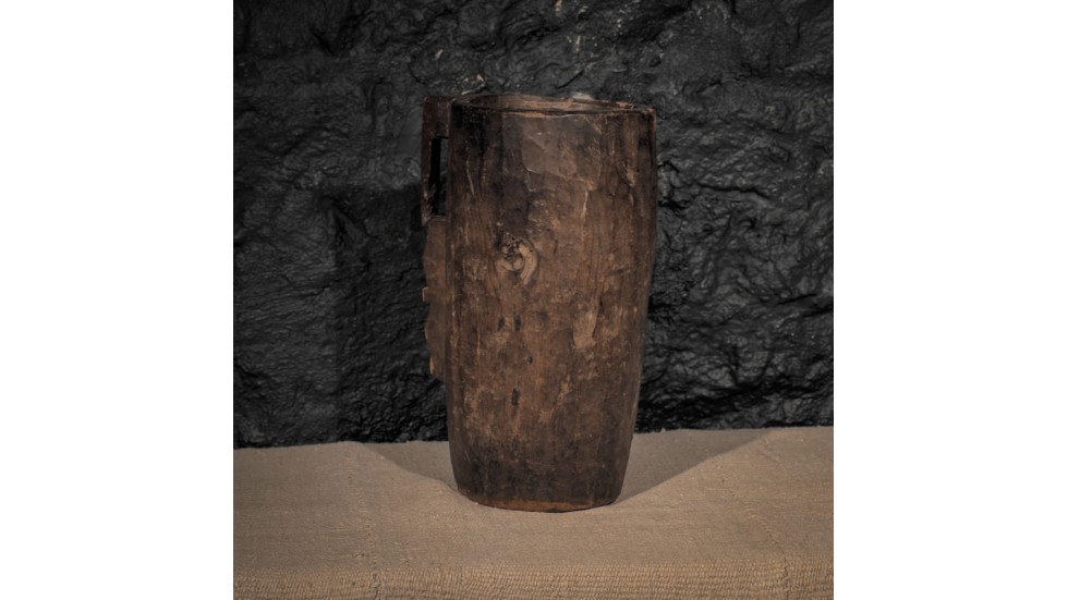 COUPE ANCIENNE EN BOIS EXOTIQUE MASSIF - MAURITANIE - 34cm