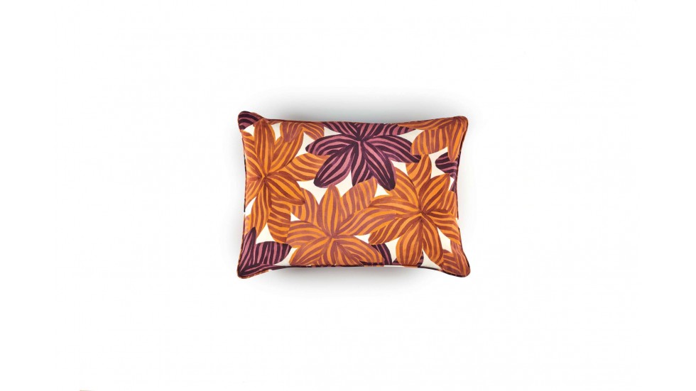 COUSSIN EN SOIE BEE FLOWER - CUMIN - 30x45cm COUSSIN EN SOIE BEE FLOWER - CUMIN - 30x45cm