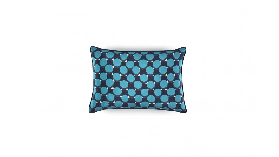 COUSSIN EN SOIE IMPRIMÉE TWIST - BLUE DREAM - 30x45cm