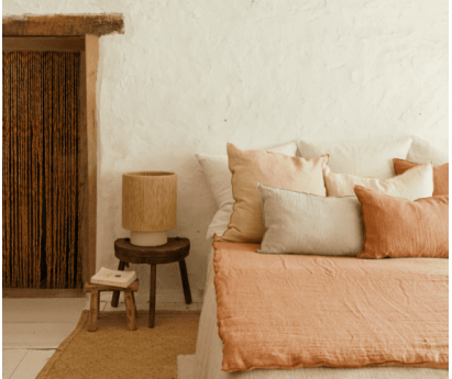 COUETTE COCOON VICE VERSA CRÉPON DE LIN LAVÉ - CHARBON - 150x200cm