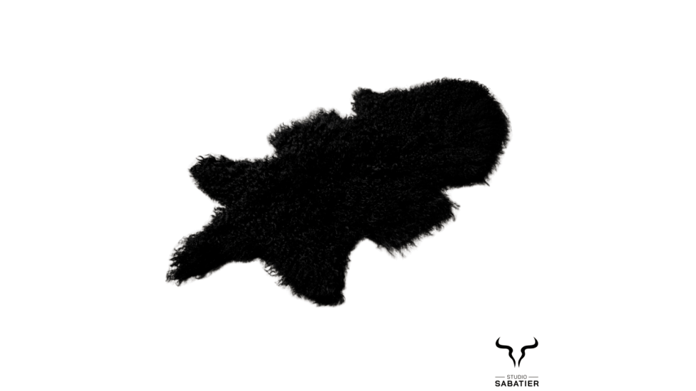 PEAU EN AGNEAU DU TIBET - NOIR