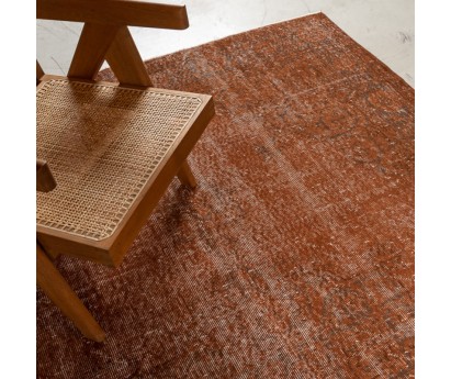 TAPIS VINTAGE ANCIEN EN LAINE AVEC TRAME COTON - 188X288CM