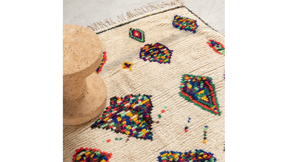 TAPIS BERBERE AZILAL 100% LAINE - 350X135CM