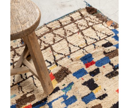 TAPIS BERBERE AZILAL 100% LAINE - 130X300CM