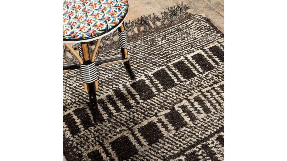 TAPIS AFGHAN 100% LAINE - 95X304CM