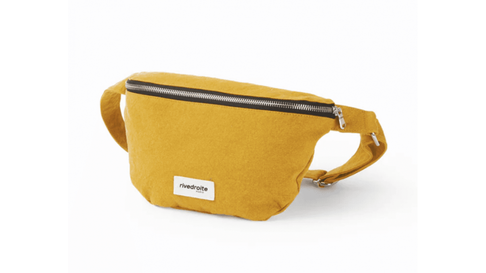 CUSTINE, LE SAC BANANE EN COTON RECYCLÉ - MOUTARDE