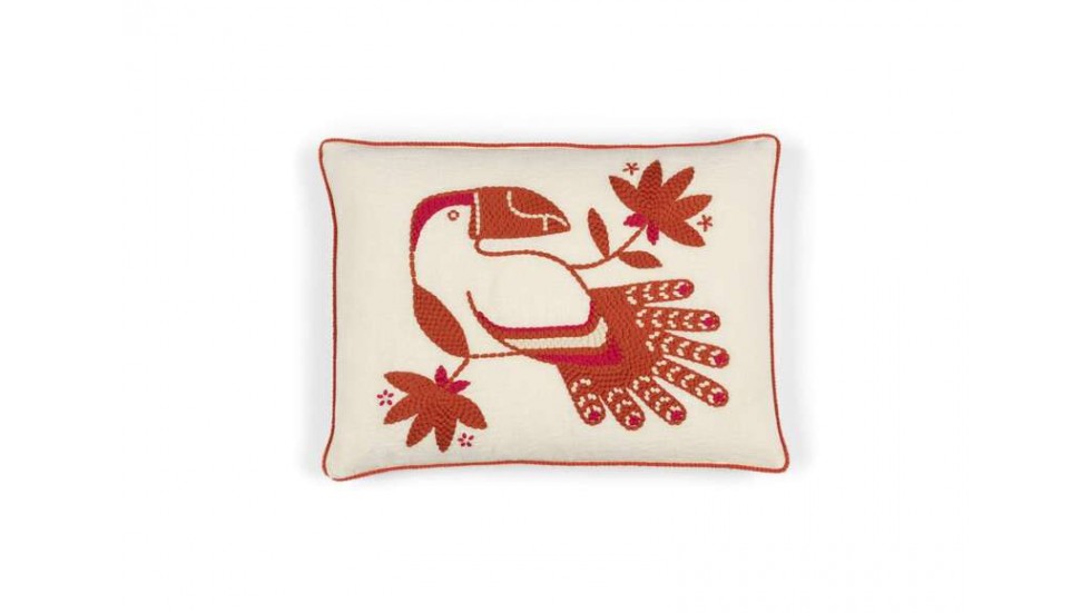 COUSSIN CRISTOBAL EN LIN BRODÉ - 40X55CM - GRENADINE