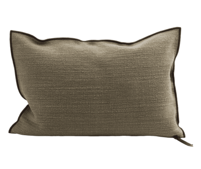 COUSSIN VICE VERSA TOILE BELSIZE UPCYCLÉE - CAPPUCCINO - 2 DIMENSIONS