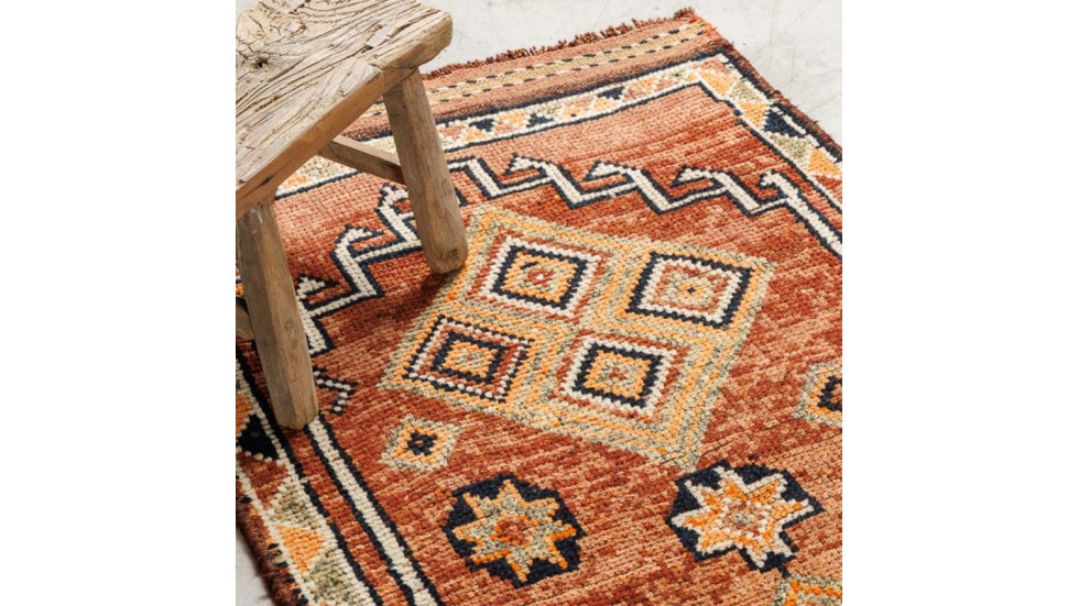 TAPIS DE PASSAGE HERKI 100% LAINE NOUE MAIN - 90X337CM TAPIS DE PASSAGE HERKI 100% LAINE NOUE MAIN - 90X337CM