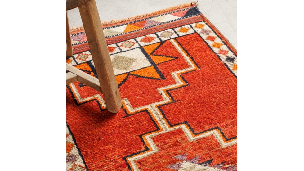 TAPIS HERKI 100% LAINE NOUE MAIN - 95X400CM TAPIS HERKI 100% LAINE NOUE MAIN - 95X400CM