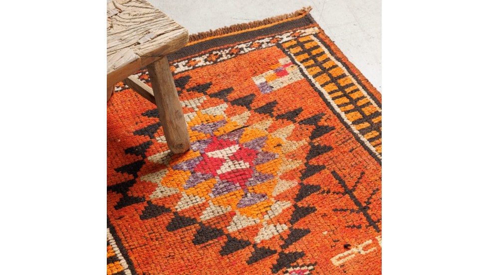 TAPIS HERKI 100% LAINE NOUE MAIN - 87X380CM TAPIS HERKI 100% LAINE NOUE MAIN - 87X380CM