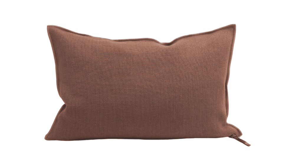 COUSSIN EN LIN VICE VERSA WABI SABI STONE WASHED - ARGILE - 2 DIMENSIONS